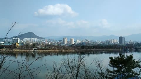 Korea city Chuncheon skyline