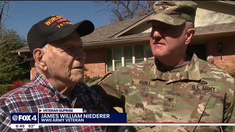 WWII Army veteran surprised for 101st birthday celebration- NEWS OF WORLD