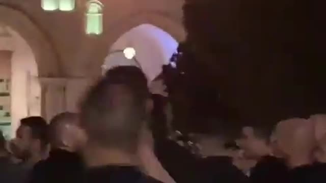 Hamas and Fatah supporters clash at Al-Aqsa Mosque.