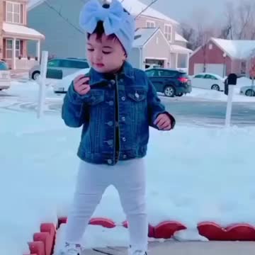 Cute baby playing