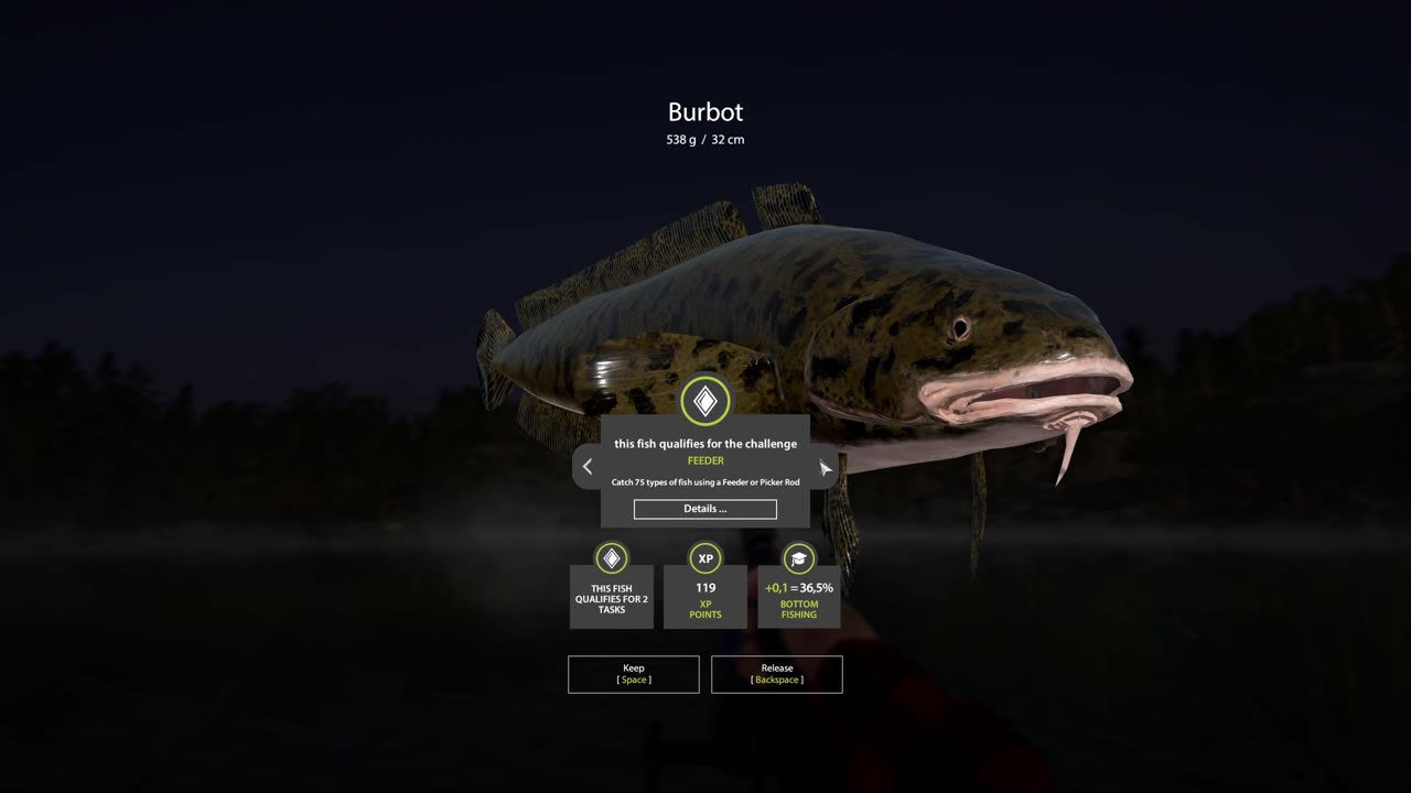 I caught my first BURBOT, Kuori Lake, Russian Fishing 4