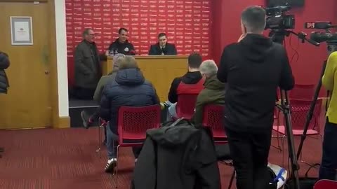 Ceiling collapses during Sunderland press conference