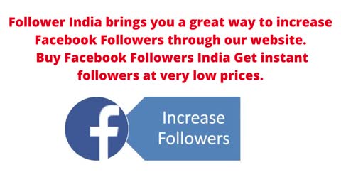 buy Facebook follower India