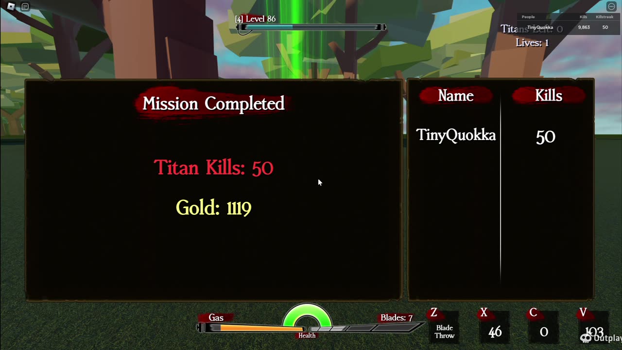 Forest Base Solo UAOT(Roblox)