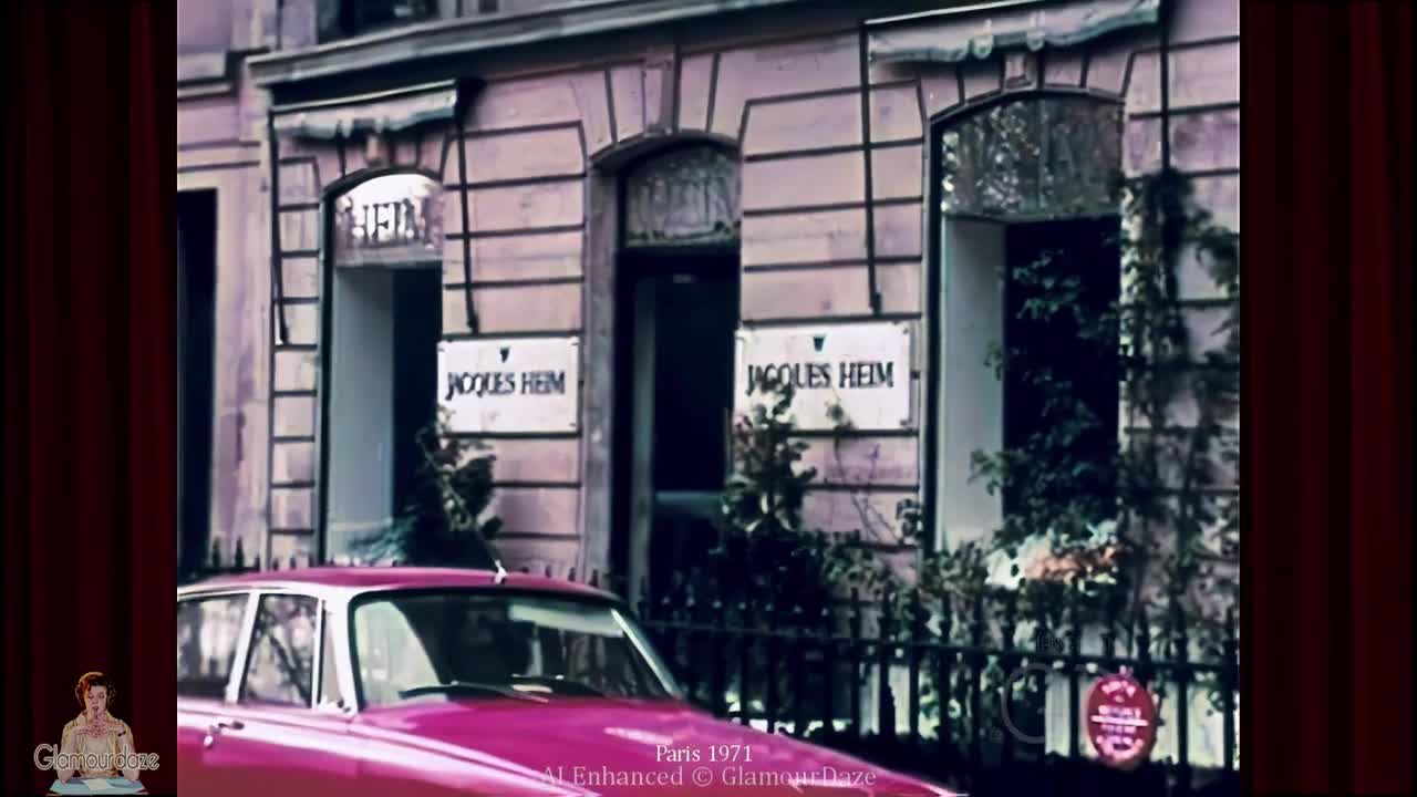 A Day in Beautiful 1970s Paris in AI Restored 60fps 1971 Film