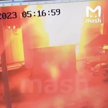 Security Footage of Drone Strikes on Sochi Oil Depot