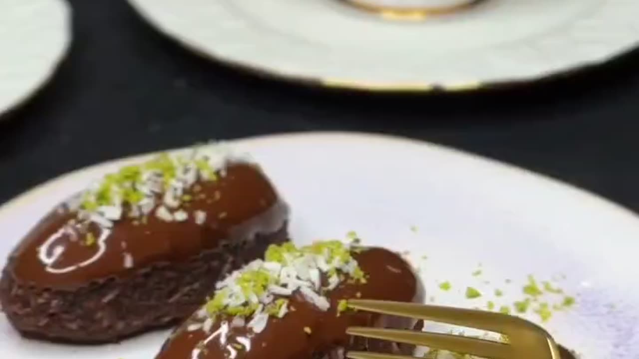 Making breakfast pastries with green tea