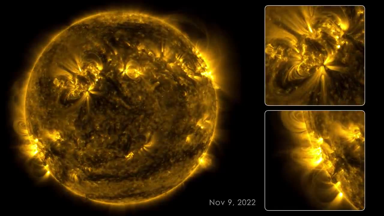 Closer view of sun