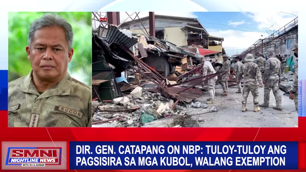 Dir. Gen. Catapang on NBP: Tuloy-tuloy ang pagsisira sa mga kubol, walang exemption