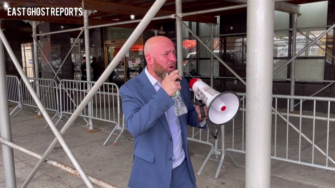 Protest at Illegal migrant hotel in Jamaica Queens, NY