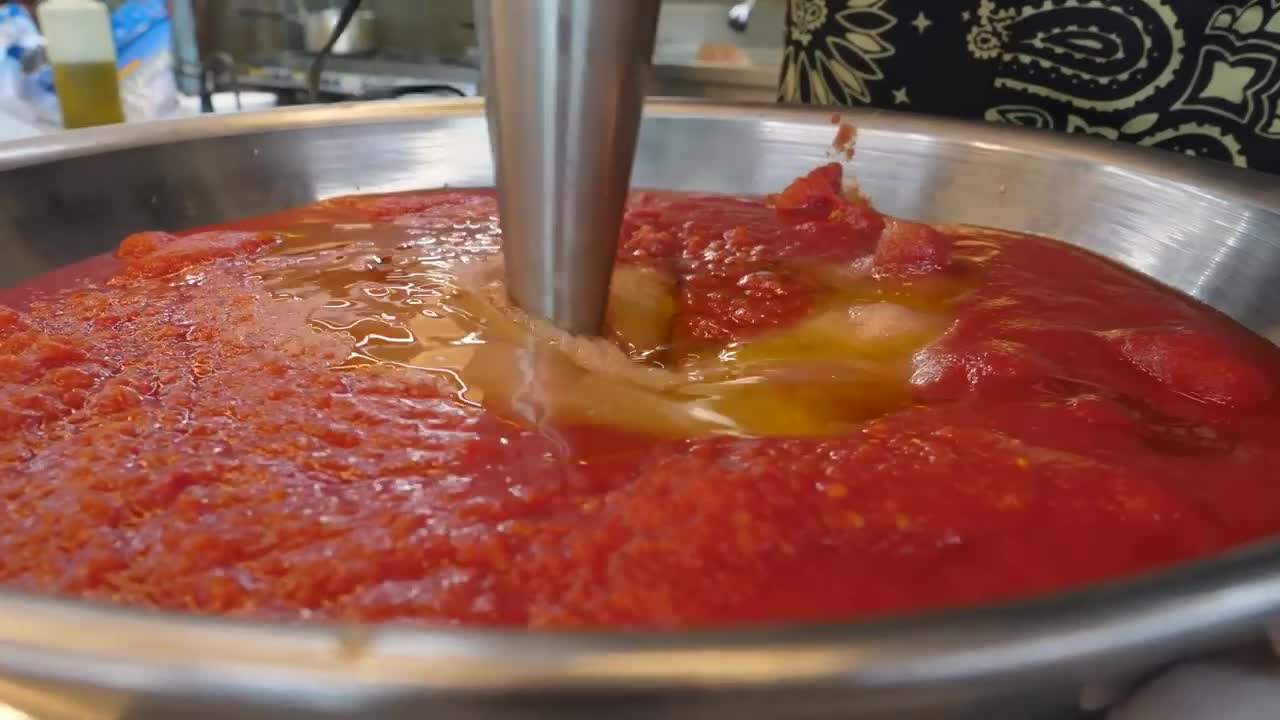 Italian style oven pizza - korean street food