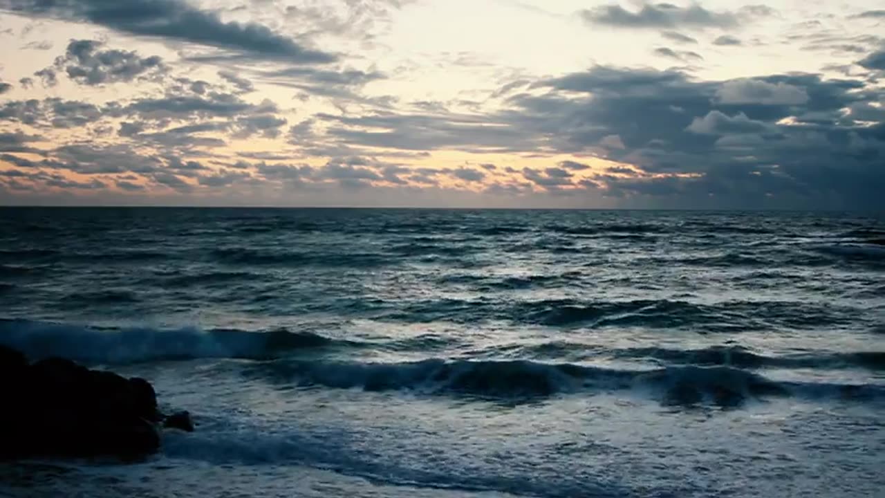 calming waves on the beach