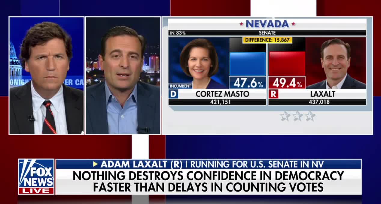 Adam Laxalt on His Dem Opponent - She Does Not Have the Amount of Votes Left to Be Able to Catch Us