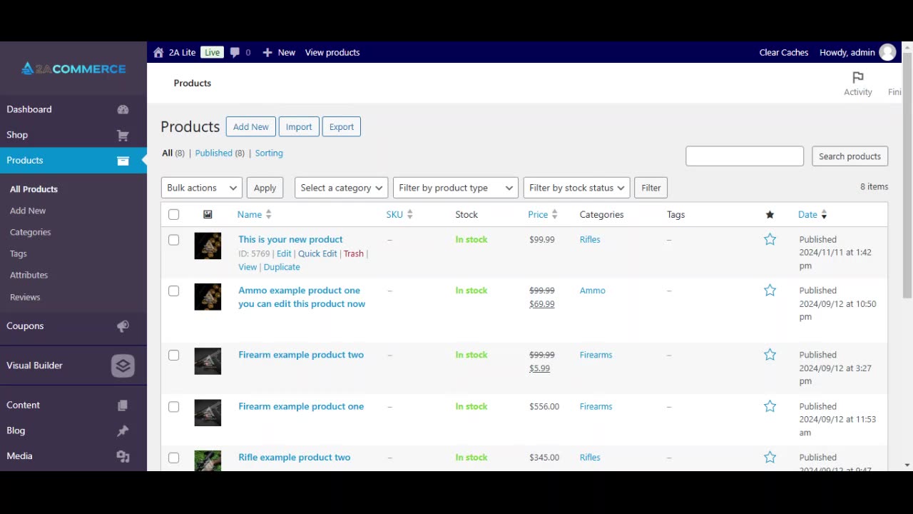 2A Lite - Add or edit products
