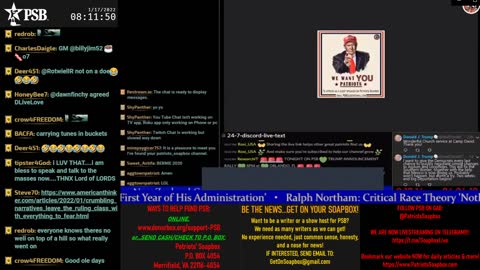 2022-01-17 07:00 EST - Patriots Soapbox AM: with LadyRWB , MykelJaye & DD