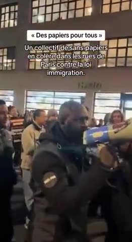 France - Illegal migrants held a mass protest against immigration laws