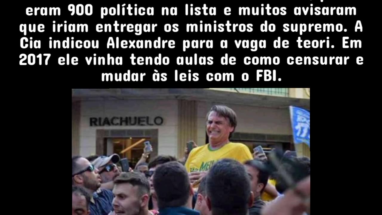 A Cia e o FBI em 2017 vinha treinando o Alexandre de Moraes para aplicar a censura no Brasil más és que surge o Bolsonaro e colocou água no chopp dos Democratas americanos, Cia e FBI. Como a Cia matou teori, manipulação climática essa Foi a arma