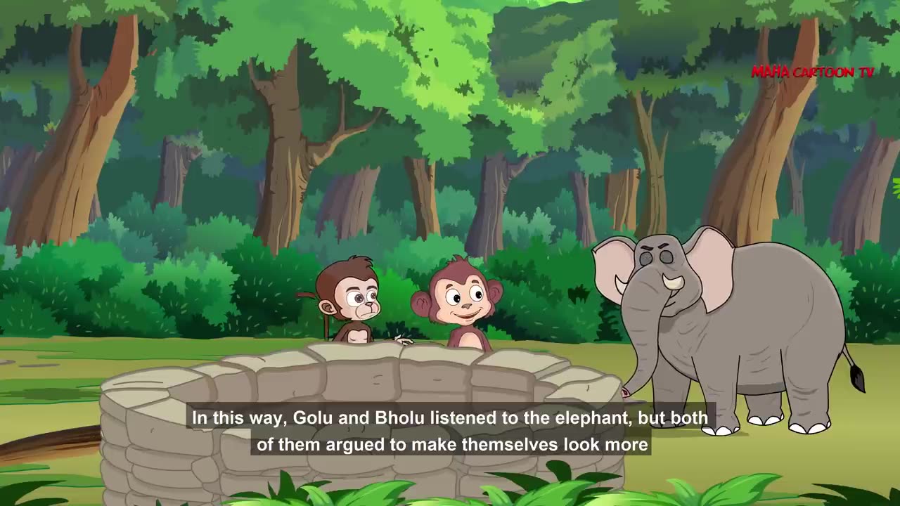 Moral story of three intelligent monkeys