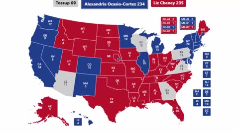 2024 Election Prediction - Alexandria Ocasio-Cortez vs Liz Cheney