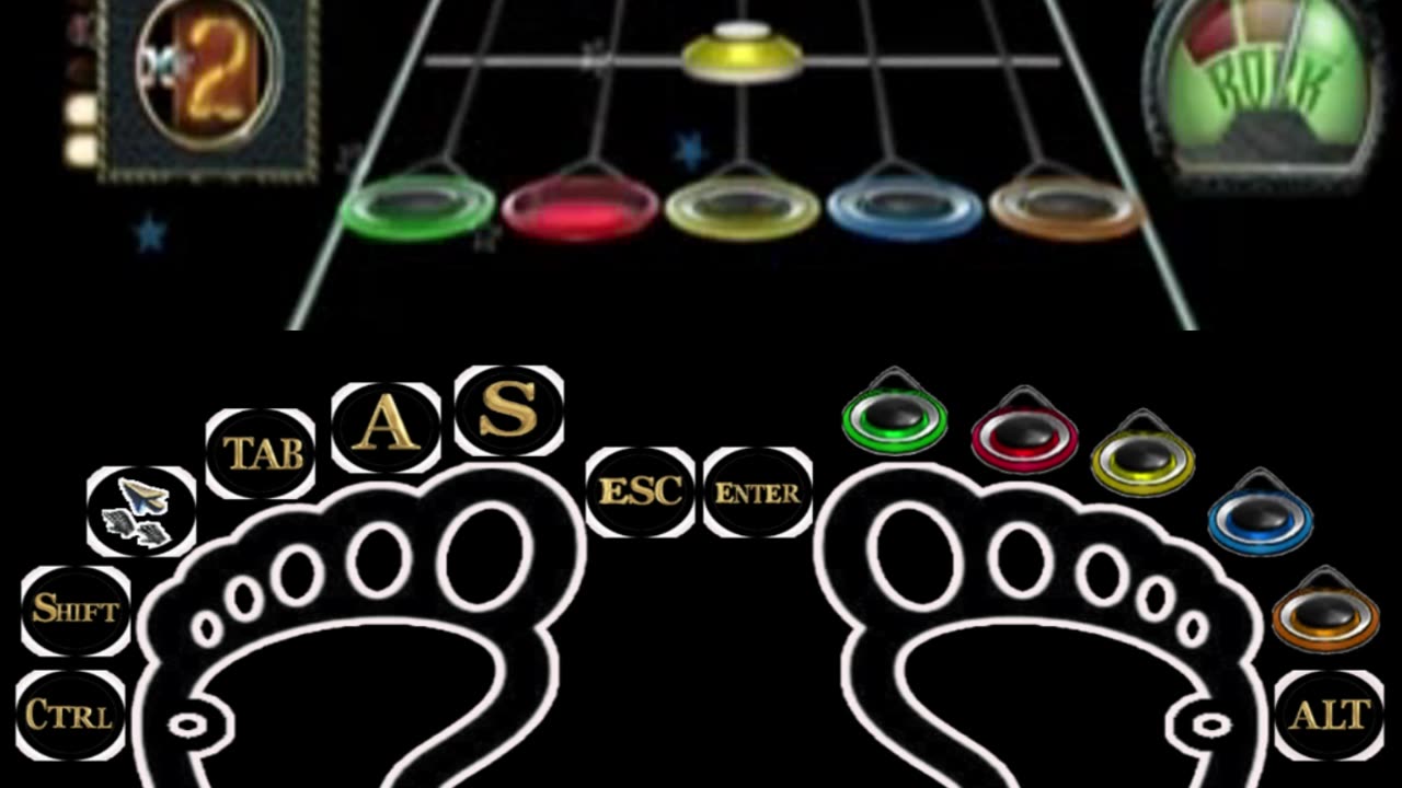 Guitar Hero II 👣 Clone Hero 👣Foot Exercise 👣 足部运动 👣 발 운동 👣 упражнение на ногу 👣 (9)