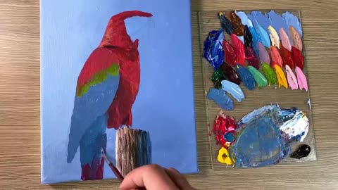 Acrylic Painting Parrot Bird_p19