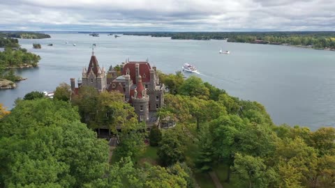 The Bondt Castle In Thousand Island Of Saint Lawrence River
