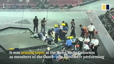 At least 2 people injured by giant video screen falling onto stage at Mirror concert in Hong Kong