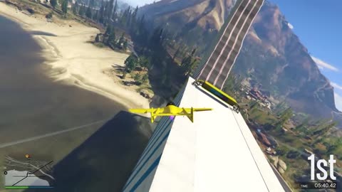 GTA 5 MEGA RAMP JUMPING SUPER SPEED CARS WITH CHOP