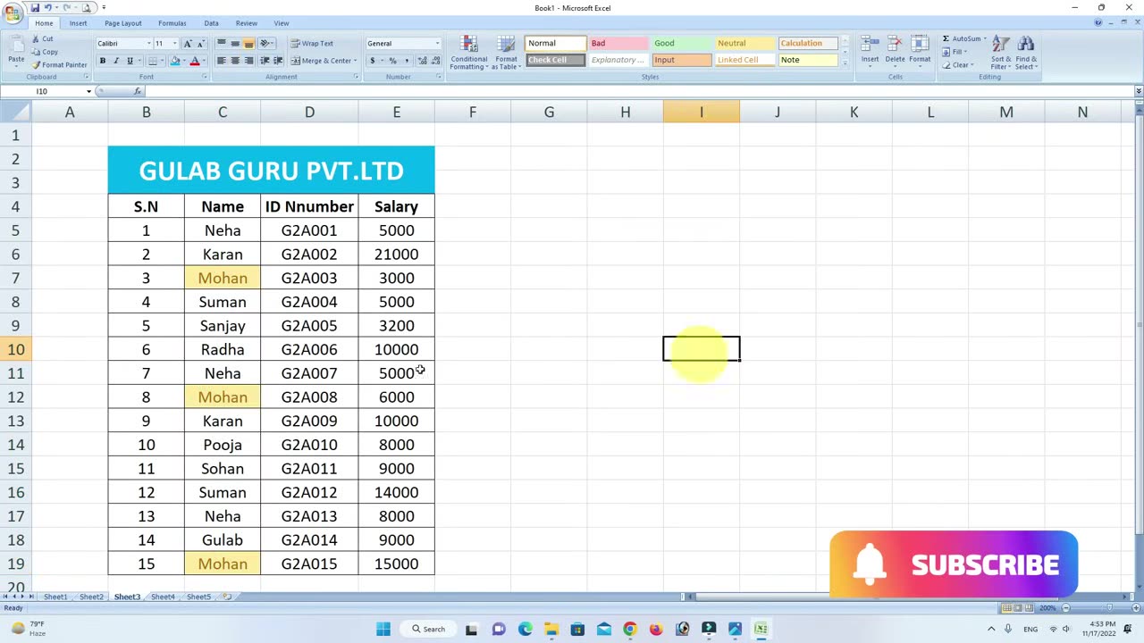 MS excel Part-5 Excel Basic KnowledgeVideo