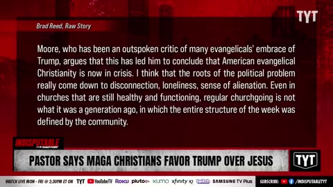 American Evangelicals replacing Jesus Christ with Donald Trump