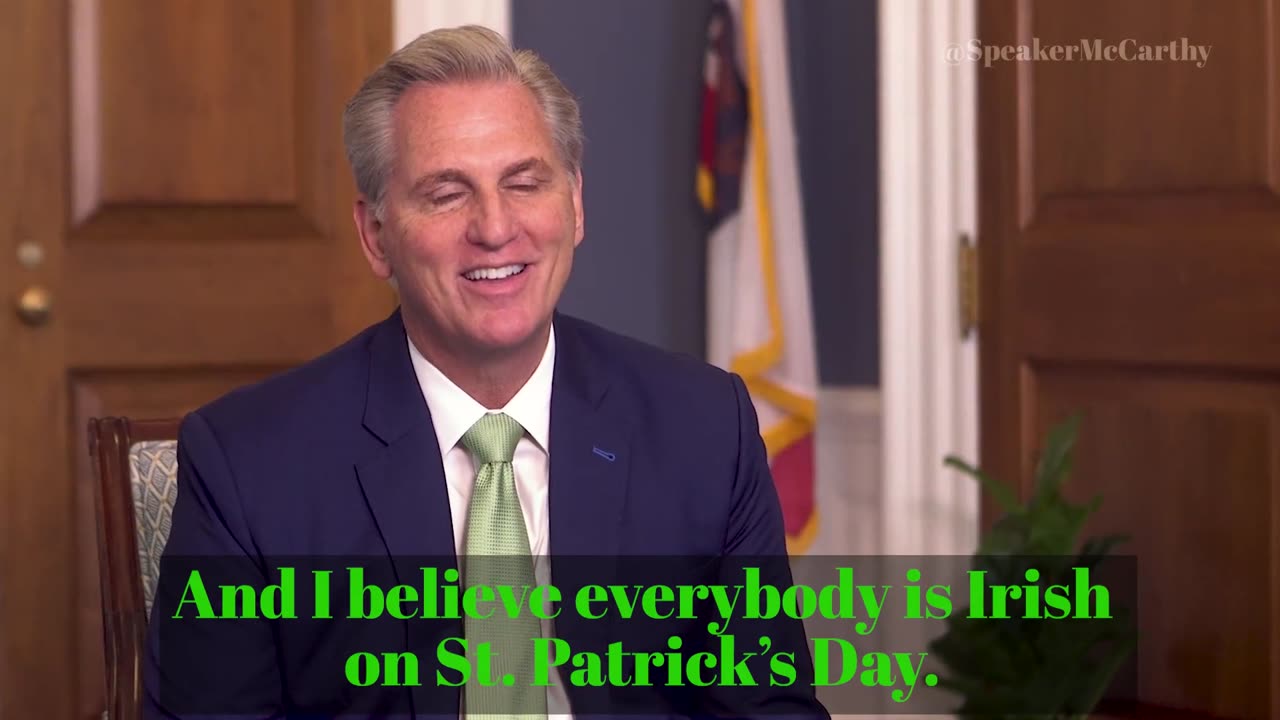 Speaker McCarthy Toasts to His Irish Heritage