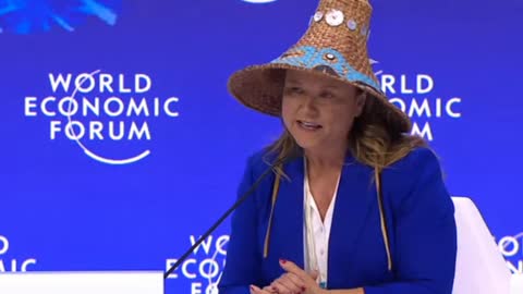 Some lady in a hat adds to the crisis talk at Davos: