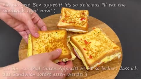 These sandwiches will disappear in a second! Recipe with simple ingredients for breakfast!