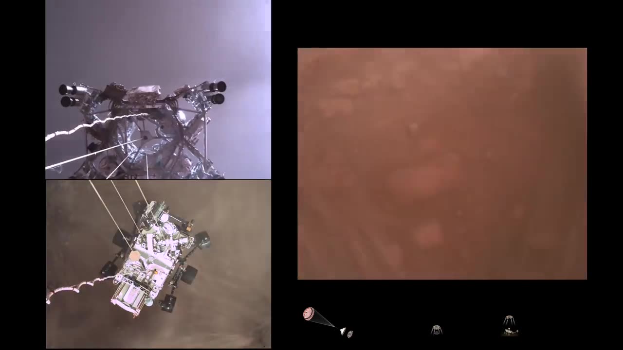 Perseverance Rover's Descent and Touchdown on Mars (Official NASA Video