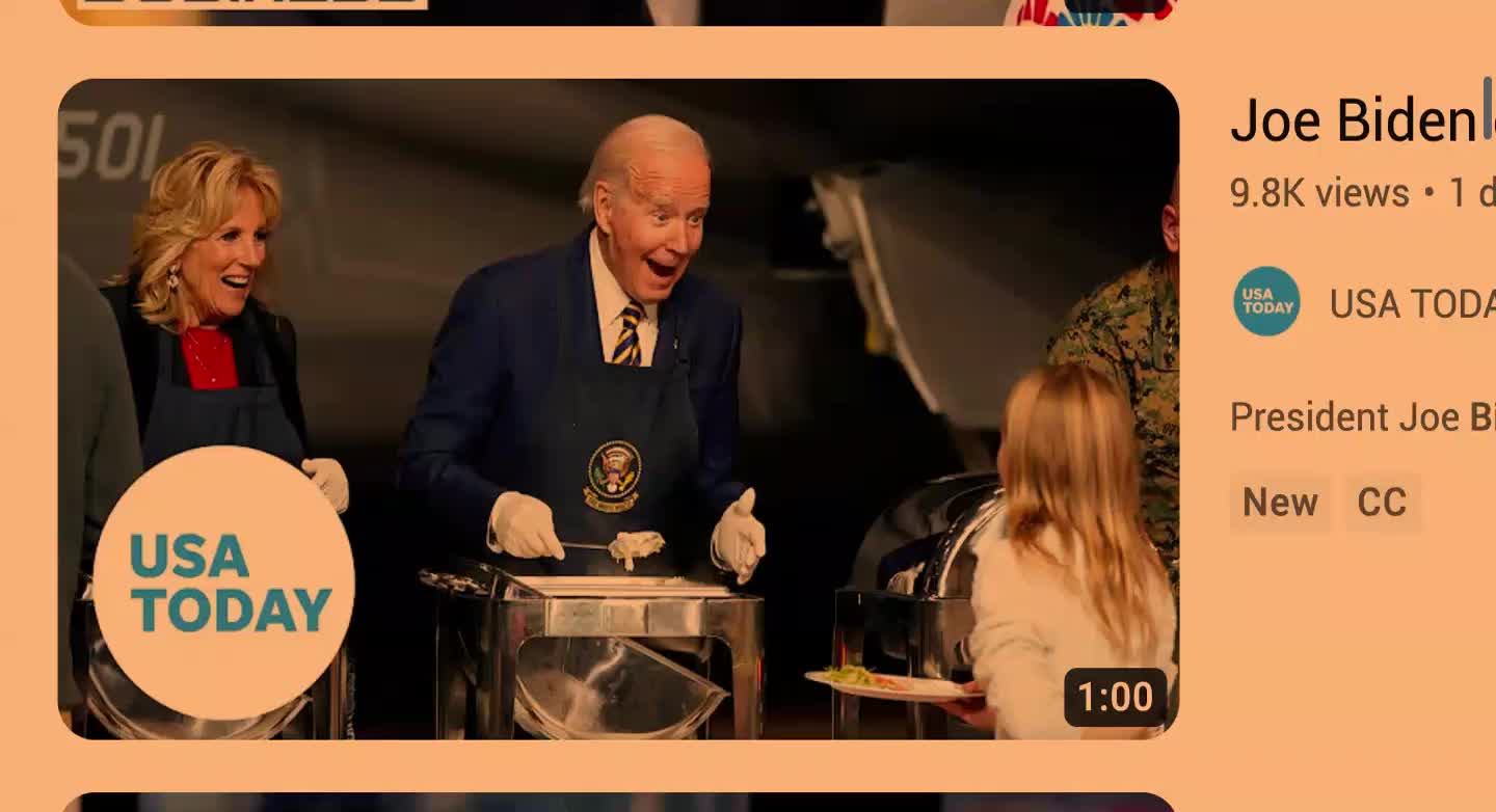 Joe Biden Serves Mashed Potatoe