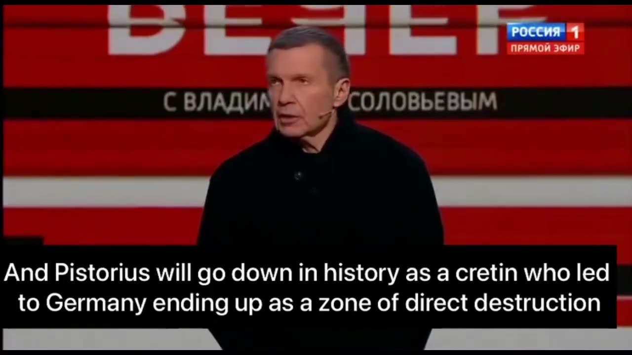 Russian TV presenter Vladimir Solovyov, does not mince his words when speaking about German