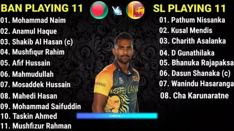 Asia Cup 2022 Bangladesh vs Sri Lanka Match Playing 11 Camparison Ban vs Sri Lanka playing 11