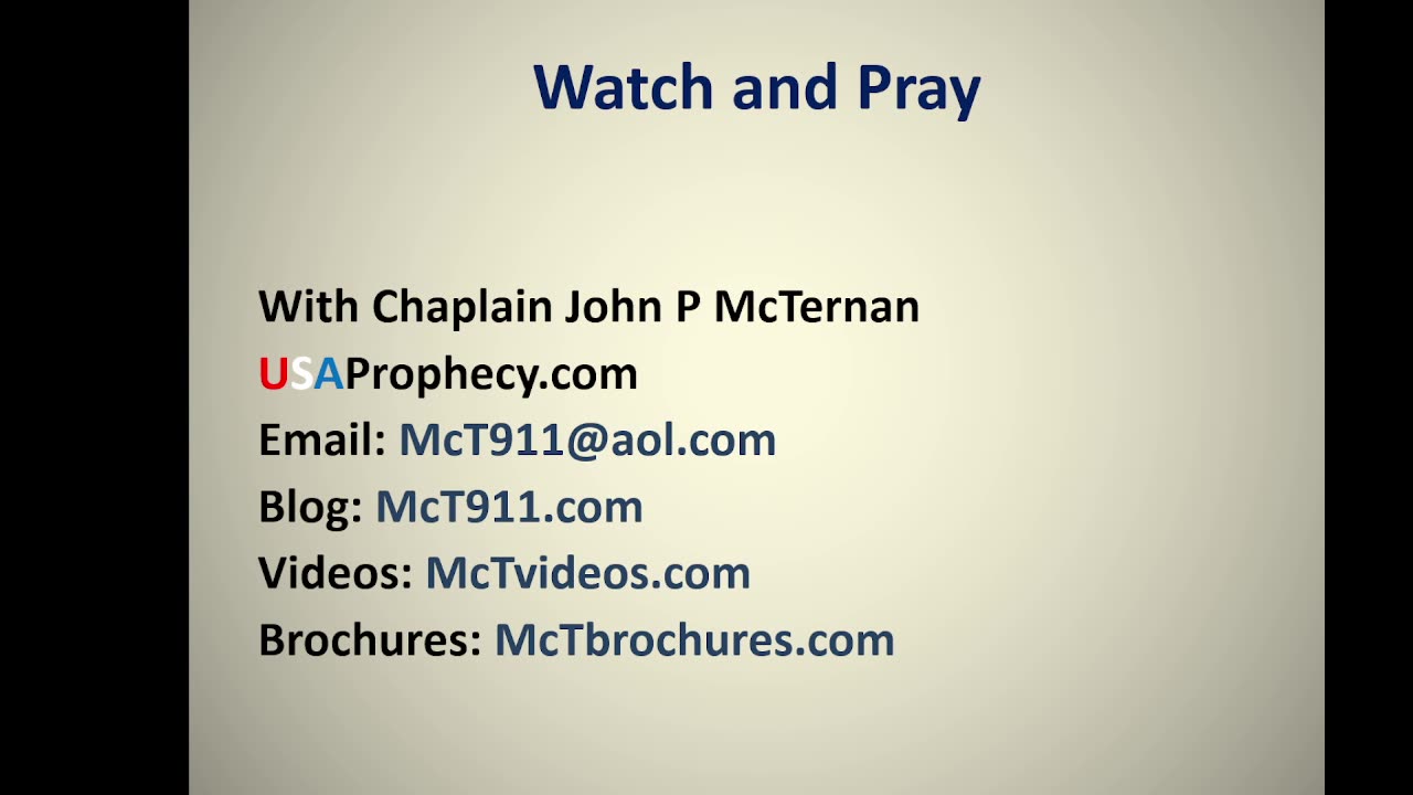 Watch and Pray