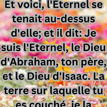 "La Rencontre de Jacob avec Dieu" GENÈSE 28-13.