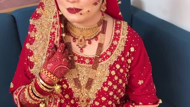 Pakistani bridal Makeup look 💄 Signature bridal makeup look. #shorts #makeup #goals