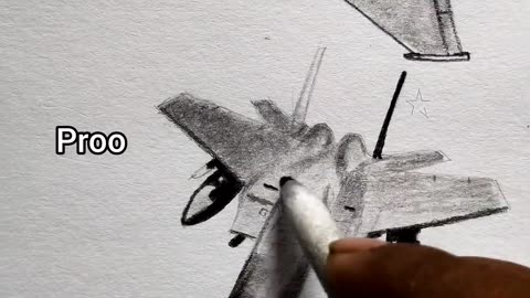 How to draw a jet plane art