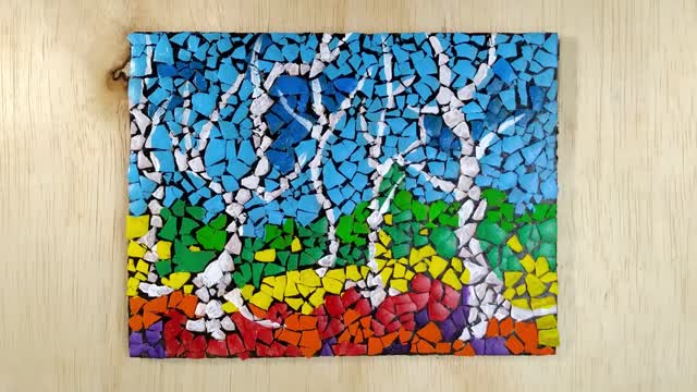 Egg Mosaic easy | Eggshell Mosaic | Egg Mosaic design | Mosaic