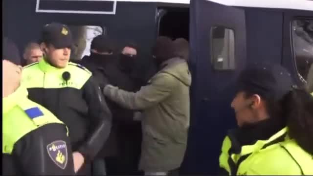 Netherlands… Police attack farmer protesters by trying to destroy their tractors…