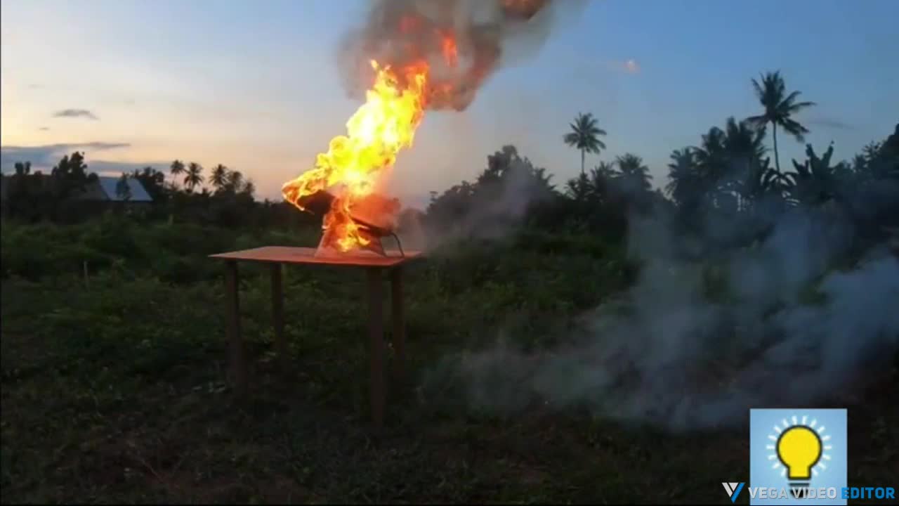 Slow motion rocket video