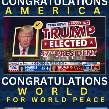 CONGRATULATIONS AMERICA CONGRATULATIONS WORLD