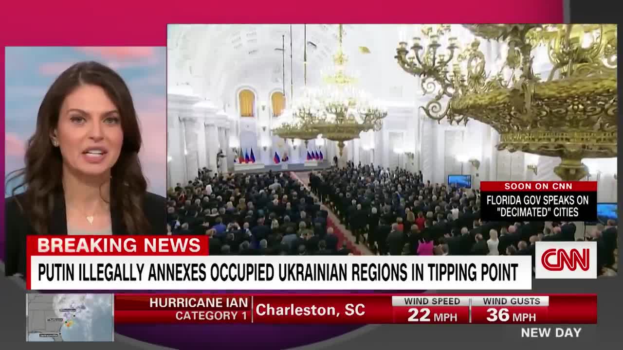 Hear what a CNN reporter saw in the audience during Putin's speech.