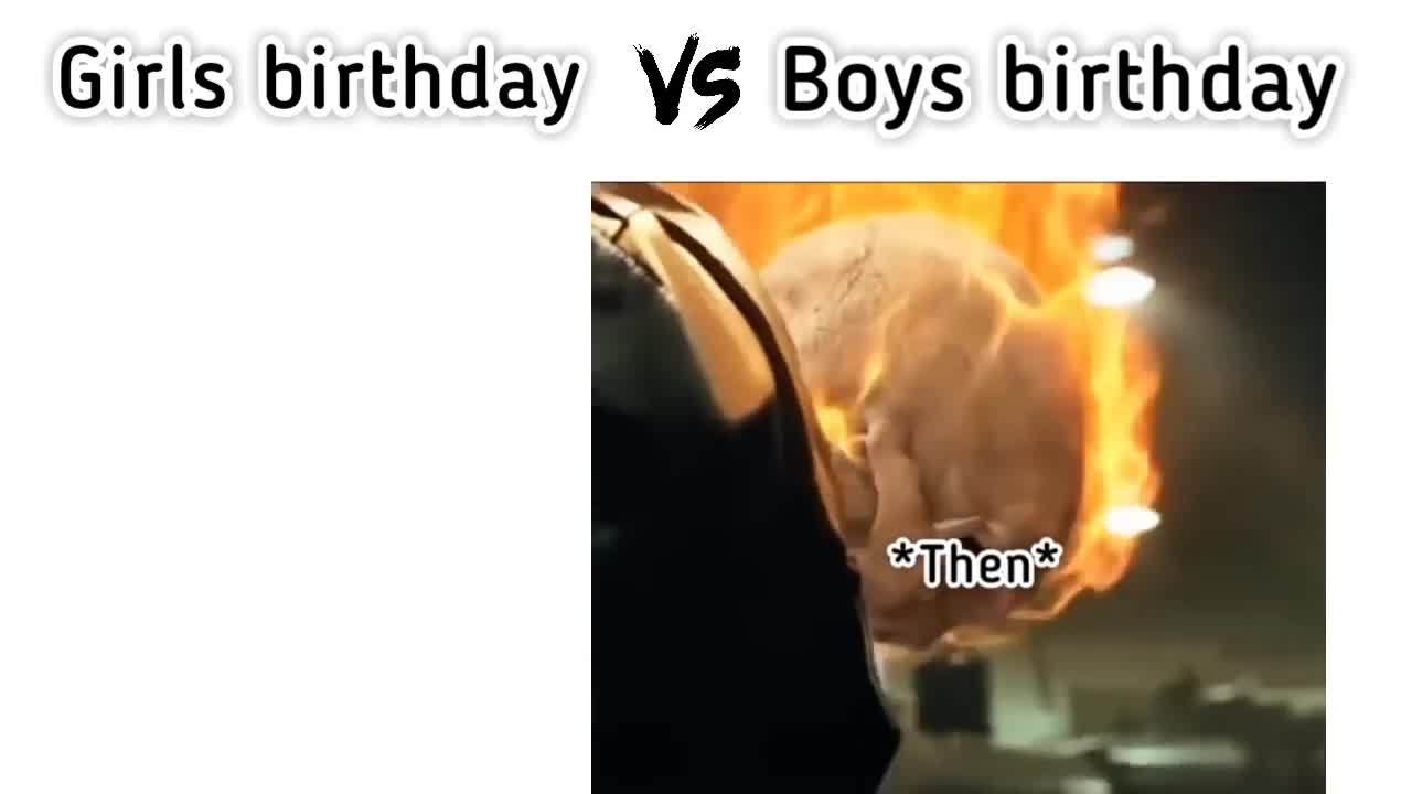 Funny Birthday Celebration Girls VS Boys