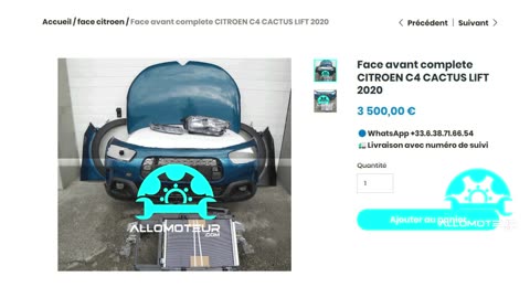 ALLOMOTEUR.COM - Face avant complete CITROEN C4 CACTUS LIFT 2020