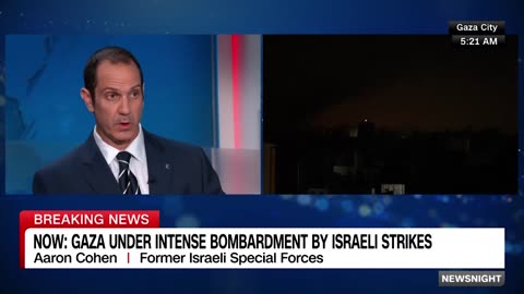Intense bombardment on Gaza City picks up during on-air segment. See the live pictures