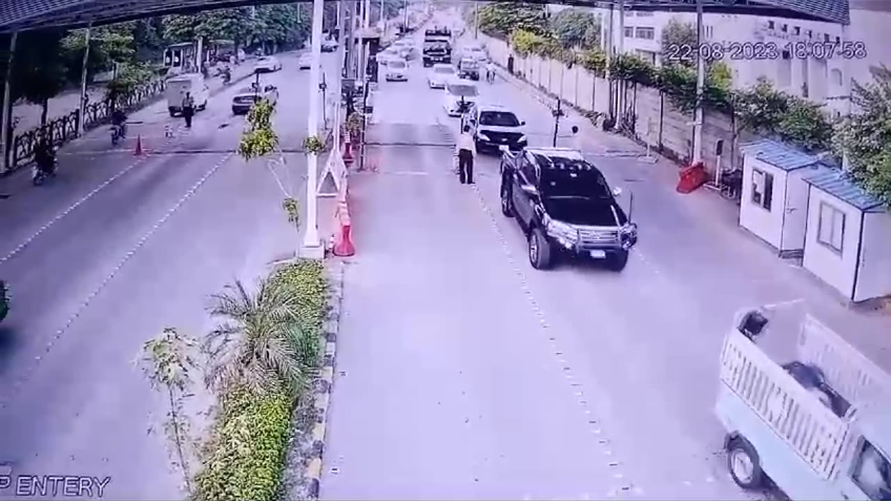 Live Accident at Toll plaza
